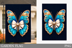 Butterfly Garden Flag Design. Summer Garden Flag Sublimation Product Image 1