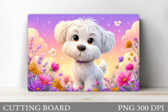Cute Dog Cutting Board Design. Cute Dog Sublimation Product Image 1