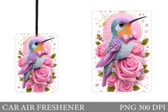 Hummingbird Car Air Freshener. Flowers Car Air Freshener Product Image 1