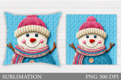 Christmas Snowman Pillow. Christmas Pillow Design Product Image 1