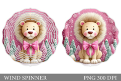 Christmas Lion Wind Spinner. Christmas Wind Spinner Design Product Image 1