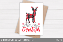 Christmas Deer Card Printable. Christmas Card Design Product Image 1