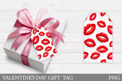 Lips Gift Tag Printable. Valentines Gift Tag Design Product Image 1