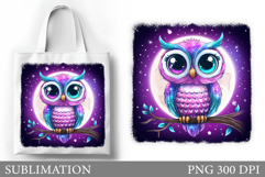 Owl Tote Bag Sublimation. Owl Sublimation Product Image 1