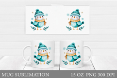 Christmas Bird Mug Design. Christmas Mug Sublimation Product Image 1
