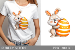Easter Bunny Sublimation. Easter Bunny T-Shirt Design Product Image 1