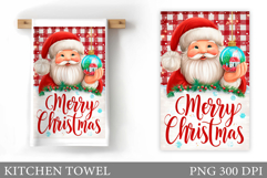Santa Claus Kitchen Towel Design. Christmas Kitchen Towel Product Image 1