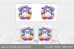 Ghost Mug Sublimation. Halloween Mug Design Product Image 1