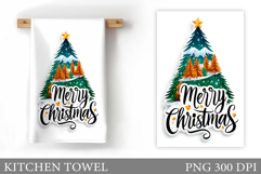 Christmas Tree Kitchen Towel. Christmas Kitchen Towel Design Product Image 1