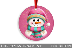 Snowman Christmas Ornament. Snowman Ornament Design Product Image 1