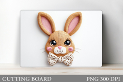 Cute Bunny Cutting Board Design. Cute Bunny Sublimation Product Image 1