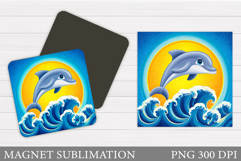 Dolphin Magnet Sublimation. Dolphin Sublimation Product Image 1