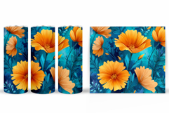 Flowers Tumbler Sublimation. Floral Tumbler Design Product Image 2