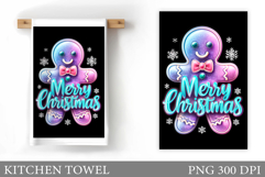 Gingerbread Kitchen Towel. Christmas Kitchen Towel Design Product Image 1