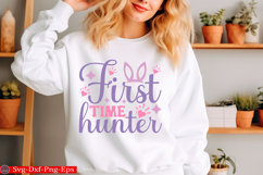 Happy Easter SVG Design Cute Easter Quotes SVG Bunny SVG Product Image 1