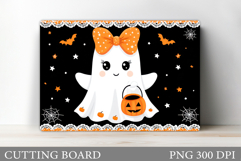 Cute Halloween Cutting Board. Cute Ghost Cutting Board Product Image 1