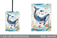 Whale Car Air Freshener Design. Whale Sublimation Product Image 1