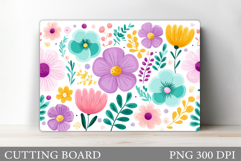 Flowers Cutting Board. Floral Cutting Board Sublimation Product Image 1