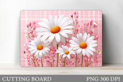 Daisy Flowers Cutting Board. Flowers Kitchen Cutting Design Product Image 1