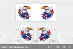 Patriotic Eagle Mug Design. Patriotic Mug Sublimation Product Image 1
