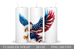 Patriotic Eagle Tumbler. Patriotic Tumbler Sublimation Product Image 1