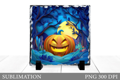 Halloween Pumpkin Slate Design. Halloween Sublimation Product Image 1