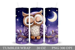 Owl Tumbler Sublimation. Owl Sublimation Product Image 1