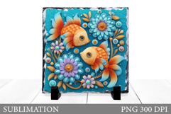 Cute Fish Sublimation. Fish Slate Sublimation Product Image 1