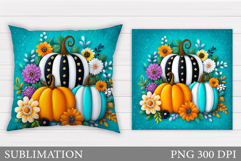 Pumpkin Pillow Design. Pumpkin Sublimation Product Image 1