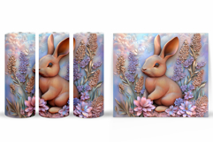 Cute Bunny Tumbler Design. Bunny Sublimation Product Image 2