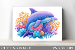 Dolphin Cutting Board Design. Dolphin Kitchen Cutting Board Product Image 1