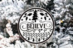 Christmas Round sign Svg Design Round Sign SVG quotes Product Image 1