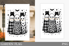 Ghost Garden Flag Sublimation. Halloween Garden Flag Design Product Image 1
