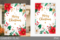 Merry Christmas Garden Flag Design. Christmas Sublimation Product Image 1