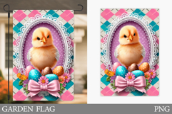 Easter Chick Garden Flag. Easter Garden Flag Sublimation Product Image 1