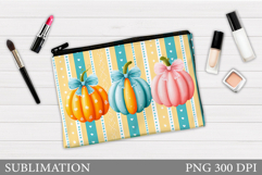 Pumpkins Cosmetics Bag. Pumpkin Makeup Bag Sublimation Product Image 1