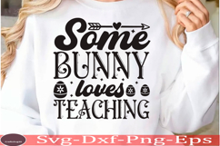 Happy Easter SVG Design Cute Easter Quotes SVG Bunny SVG Product Image 1