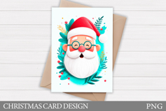 Santa Claus Card Printable. Christmas Card Design Product Image 1