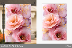 Flowers Garden Flag Sublimation. Floral Garden Flag Design Product Image 1