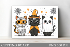Black Cats Cutting Board. Halloween Cutting Board Design Product Image 1