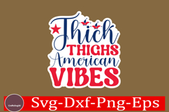4th of July Sticker Svg Design, Patriotics Quotes Svg, Product Image 1
