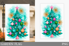 Christmas Tree Garden Flag. Christmas Garden Flag Design Product Image 1
