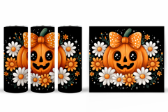 Halloween Pumpkin Tumbler Wrap. Halloween Tumbler Design Product Image 2