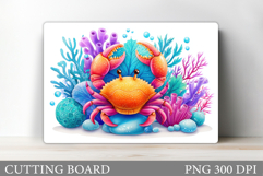 Crab Cutting Board Design. Crab Sublimation Product Image 1