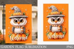 Halloween Owl Garden Flag. Halloween Garden Flag Design Product Image 1