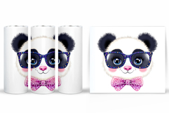 Cute Panda Tumbler Sublimation. Funny Panda Tumbler Design Product Image 2