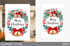 Merry Christmas Garden Flag Design. Christmas Sublimation Product Image 1