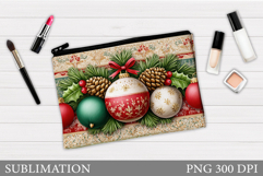 Christmas Tree Makeup Bag. Christmas Cosmetics Bag Design Product Image 1
