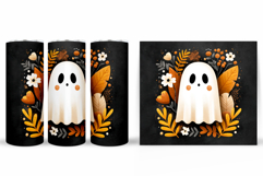 Ghost Tumbler Design. Cute Halloween Tumbler Sublimation Product Image 2