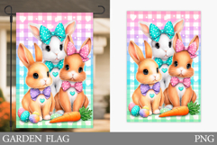 Easter Bunny Garden Flag.Easter Garden Flag Sublimation Product Image 1